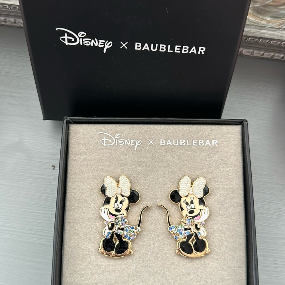 Disney x BaubleBar Minnie Earrings BNWB